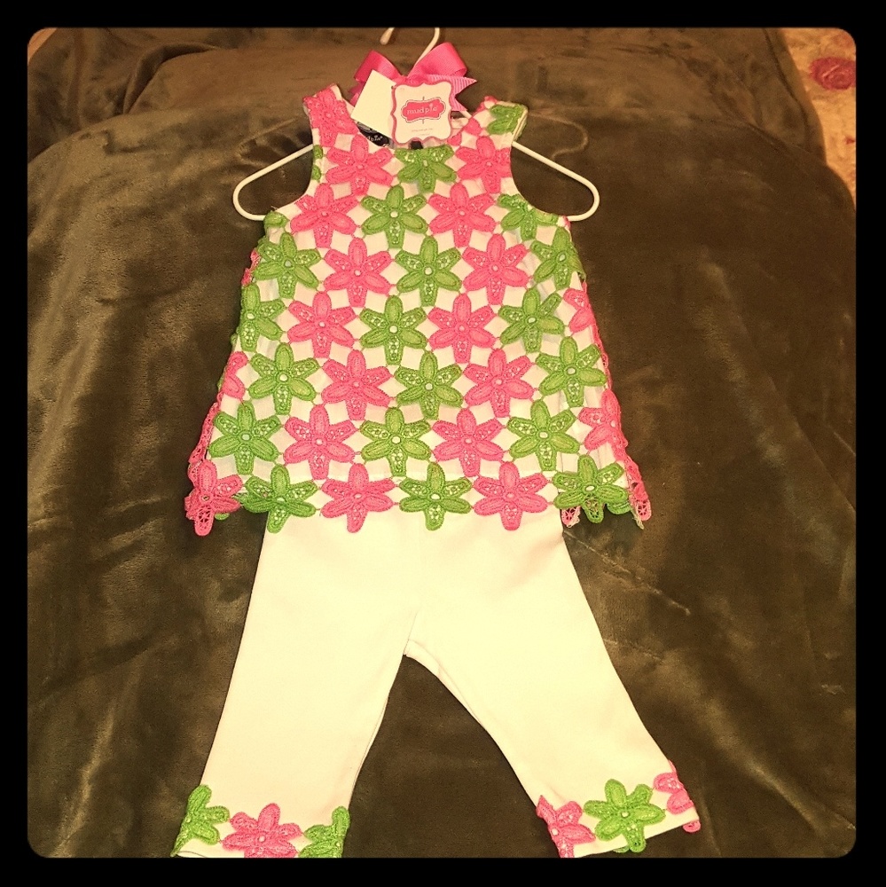 Infant girl Mudpie 2 piece set